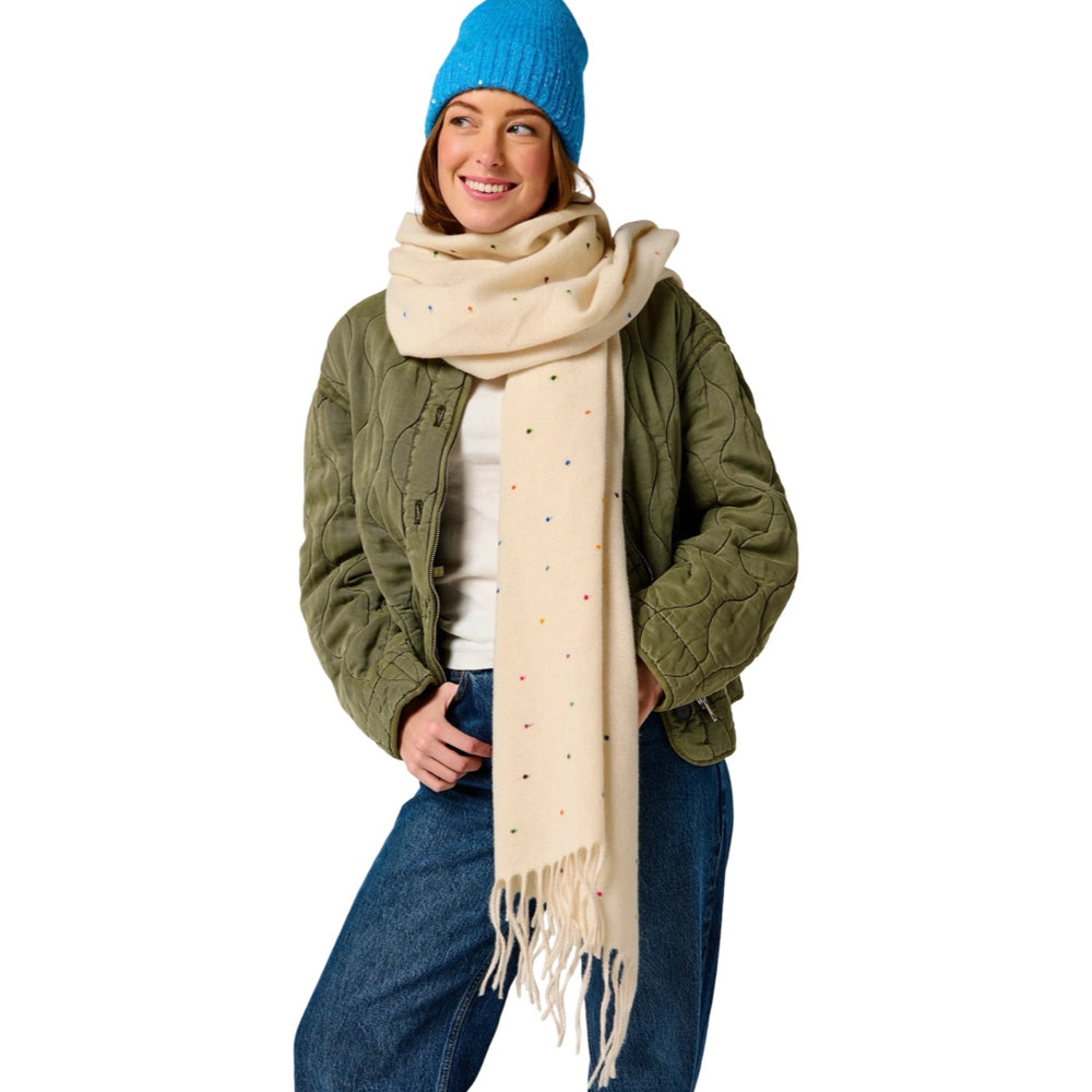 The Ivory Dotted Jolie Scarf
