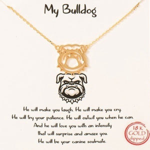 Bulldog Pendant Necklace