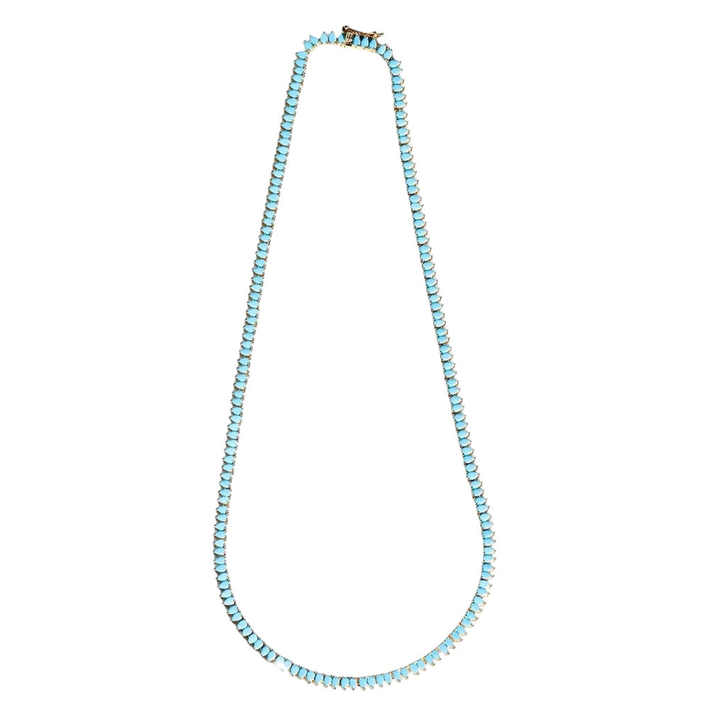 SYMPHONY TENNIS NECKLACE- TURQUOISE