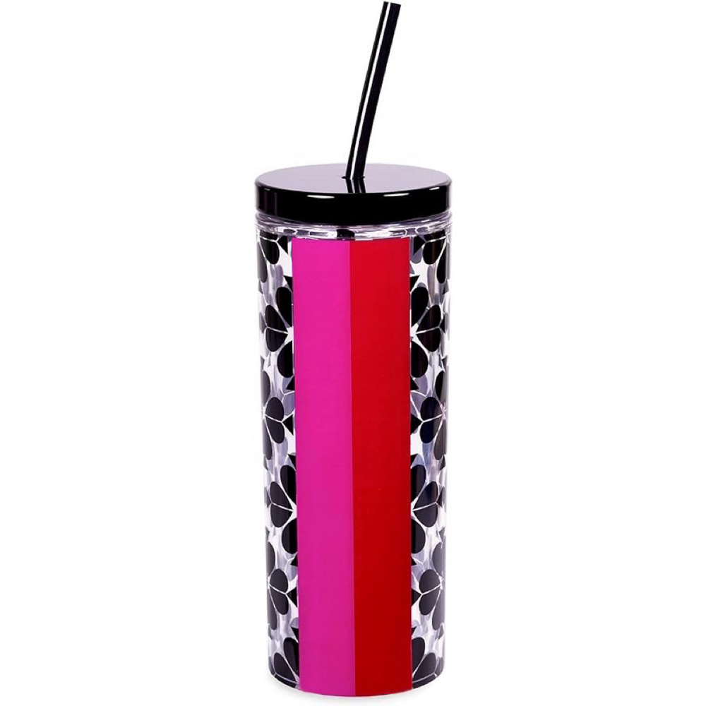 Black Spade Flower Tumbler