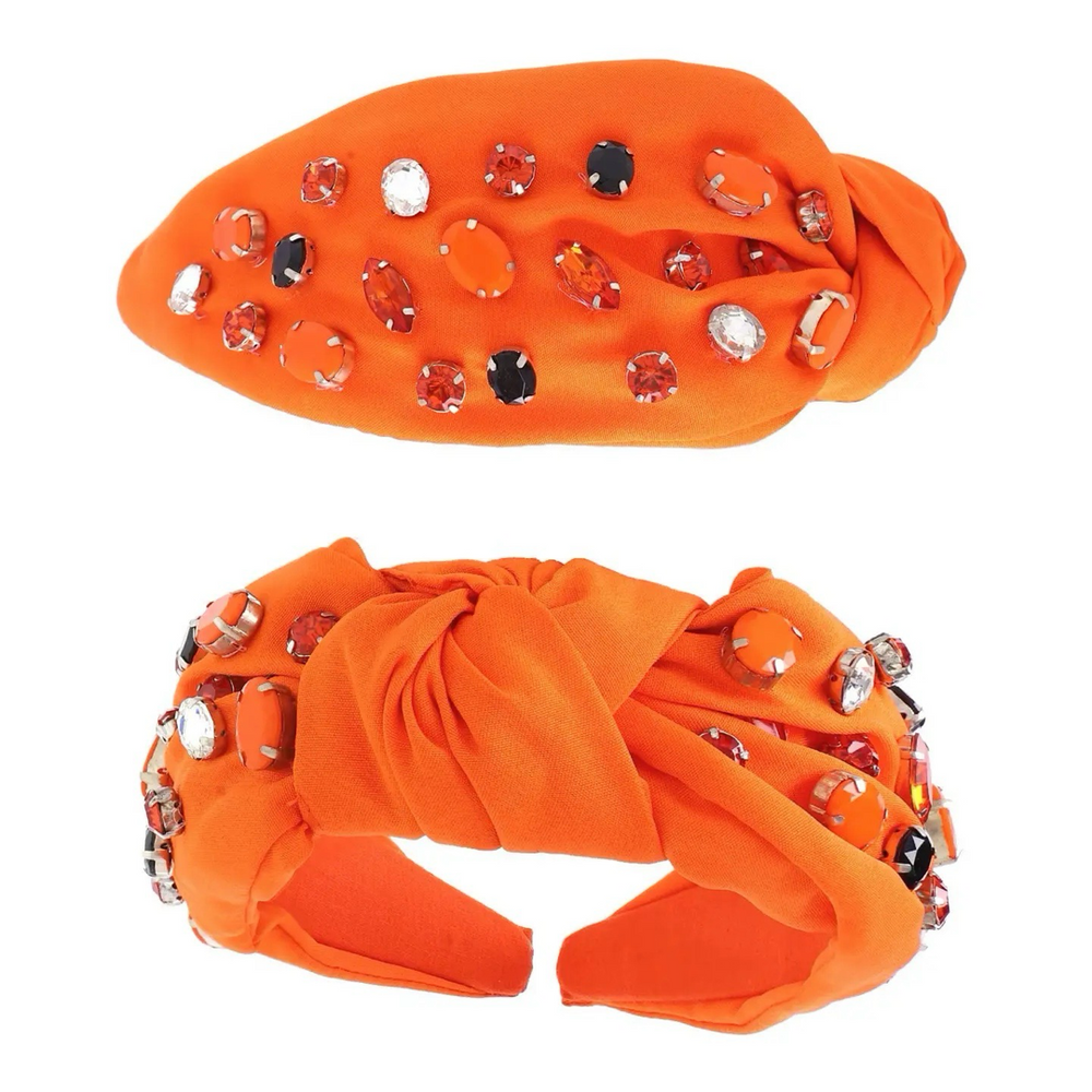 Vibrant Orange Color Stone Headbands