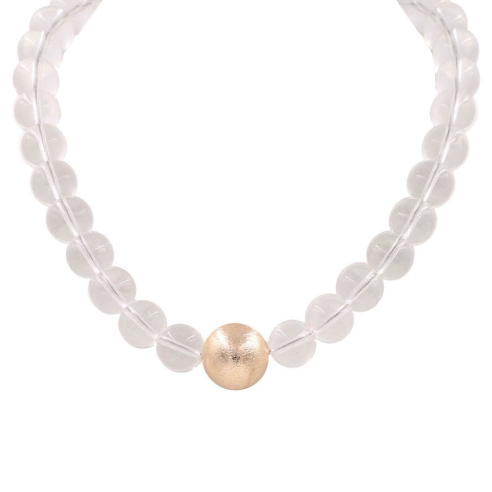 The Lisa Glass Ball Marble Necklace