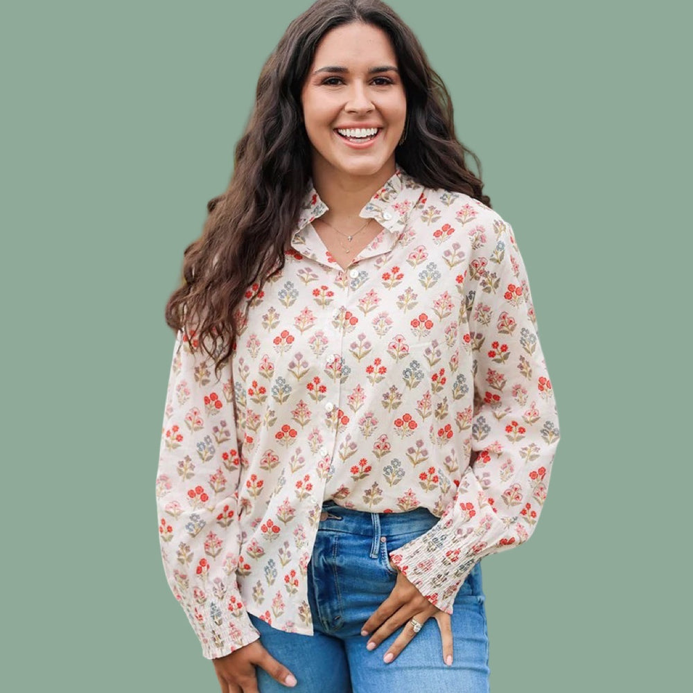 The Renee Cozy Blossom Blouse