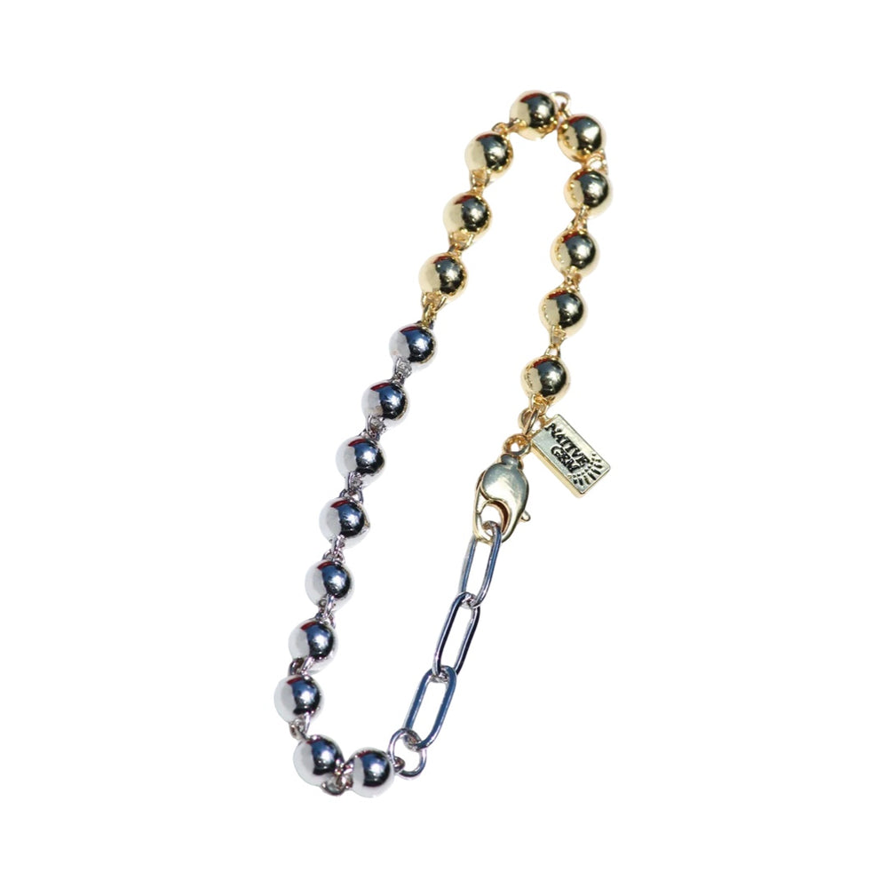 BOCCE BRACELET- DUO MIXED METAL