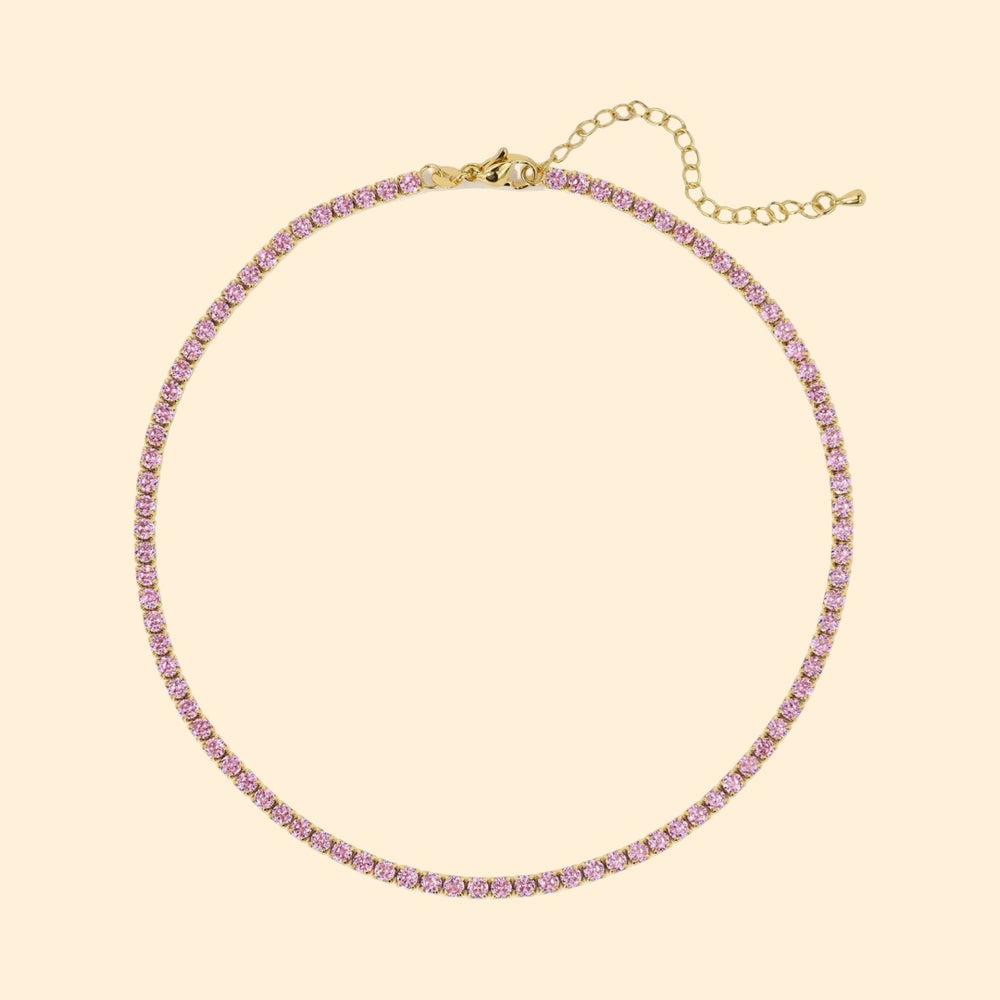 The Light Pink Chloe Tennis Choker