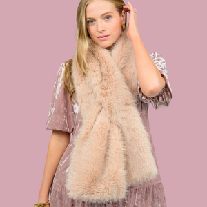 Sparkle Faux Fur Scarf