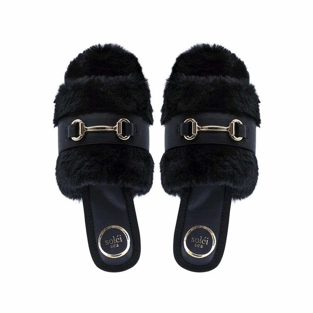 The Black Hanni Horsebit Buckle Slide