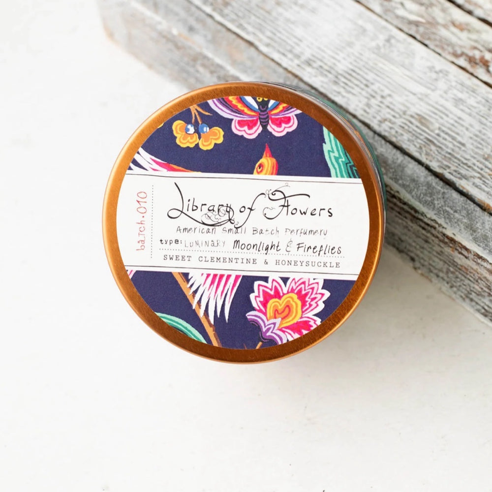 Navy Birds & Butterflies Candle