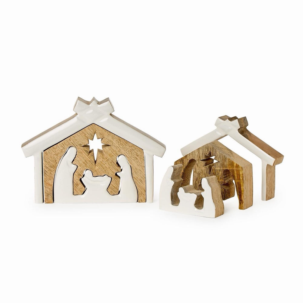 Hand-Crafted Nativity Scene