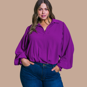 Miles Between Us Violet Top