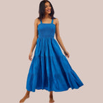 Coastal Cool Smocked Tiered Maxi Dress