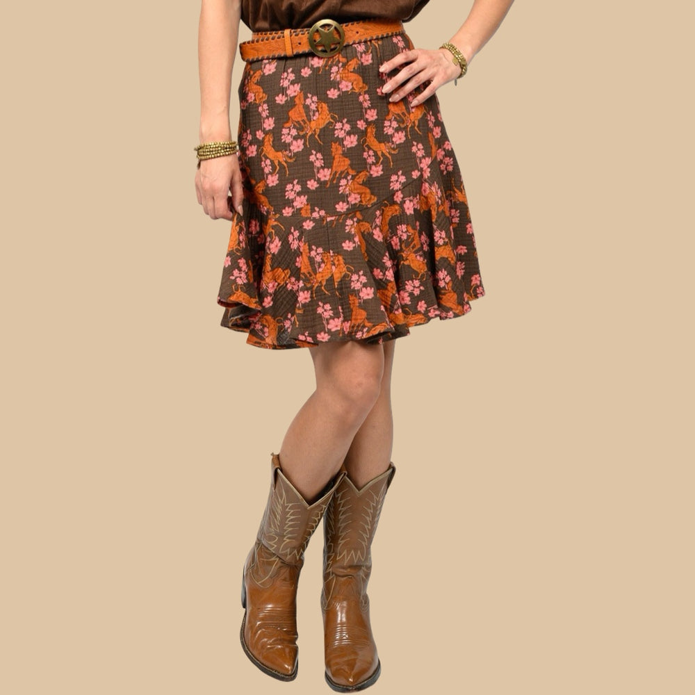The Western Wanderlust Ruffle Skirt