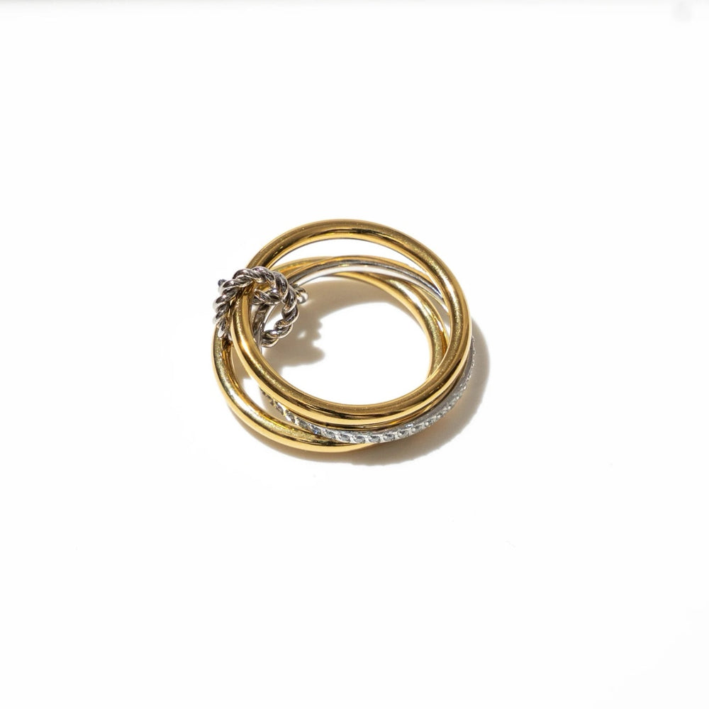 Triple Band Two Tone Ring