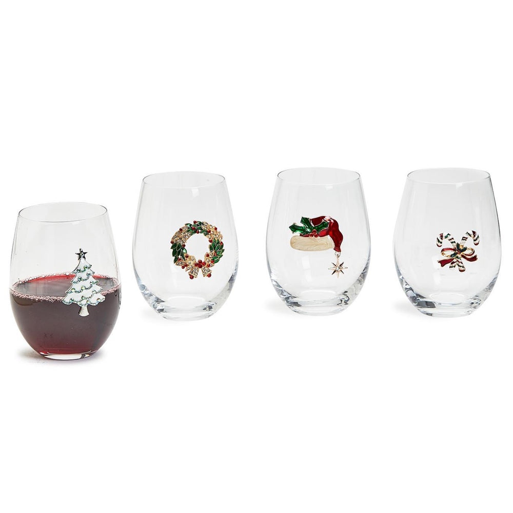 Holiday Cheer Stemless Wine Glass