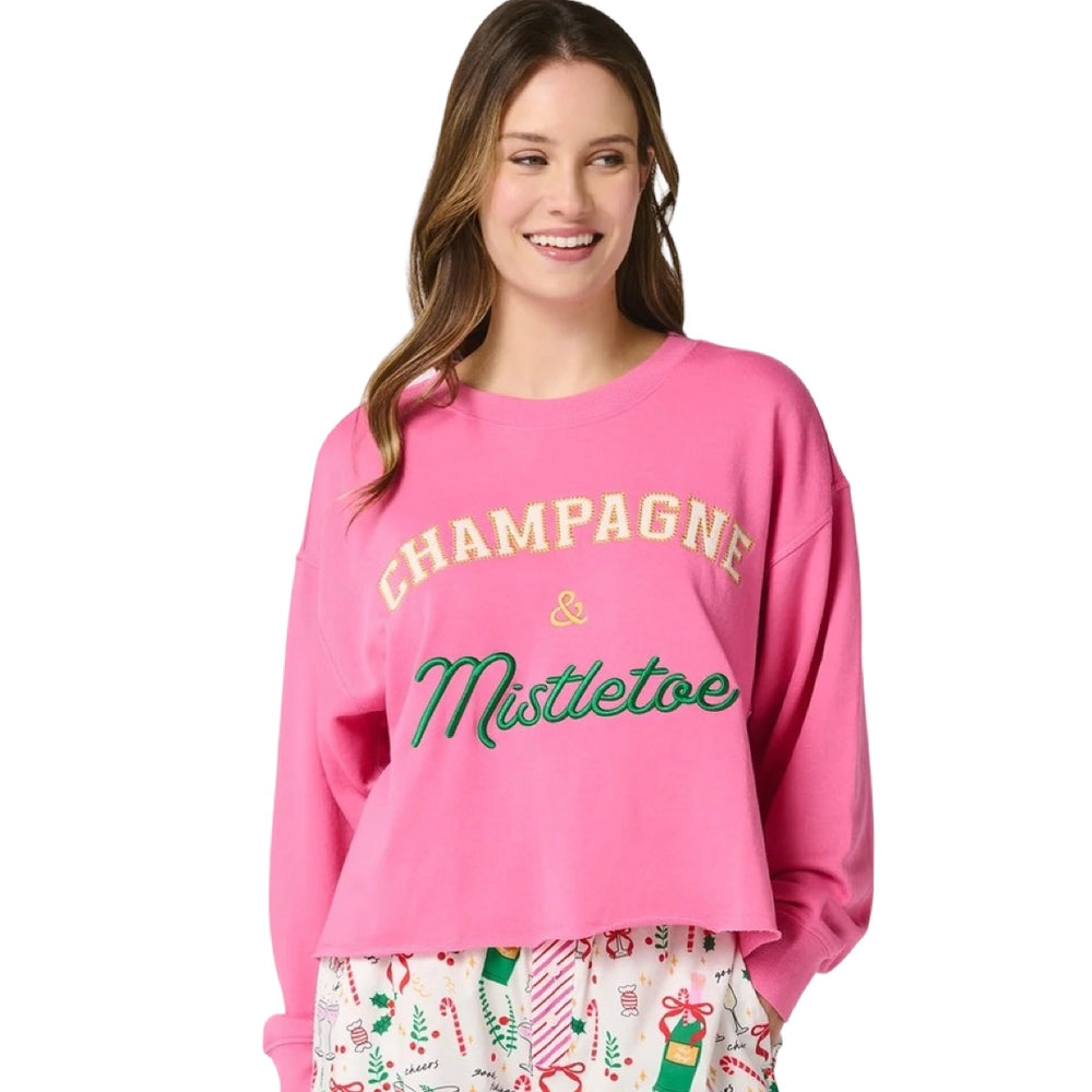 The Azalea "Champagne & Mistletoe" Lounge Sweatshirt