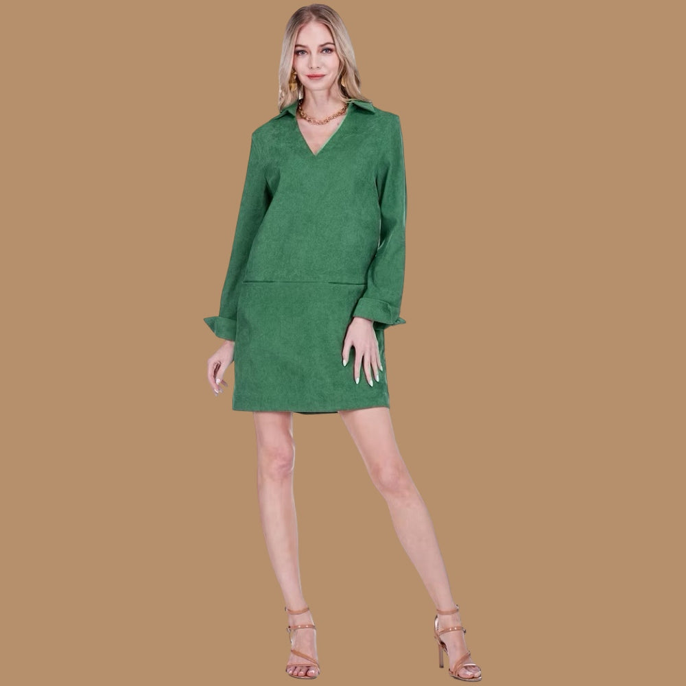 The Veridian Corduroy Dress