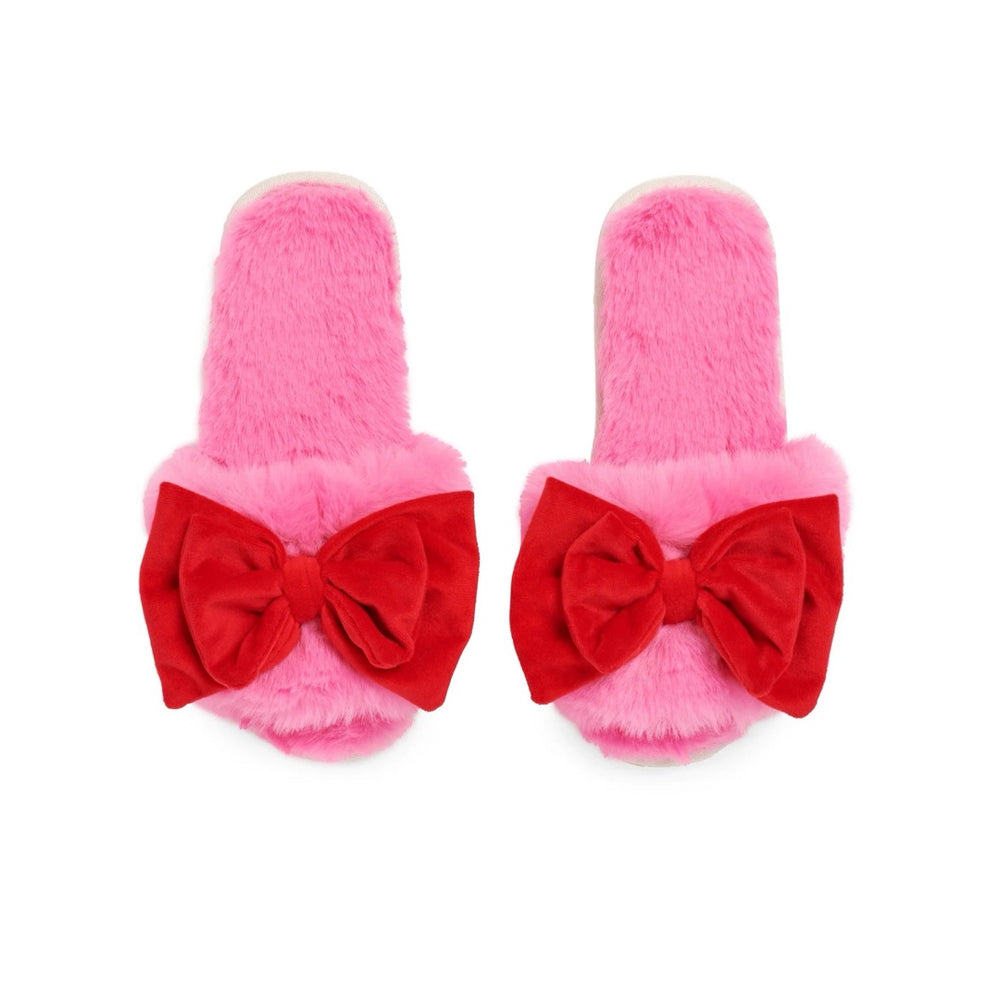 Red Bow Noelle Slippers