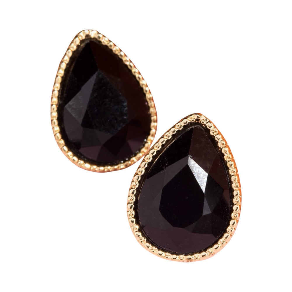 The Zoe Glass Teardrop Stud Earrings