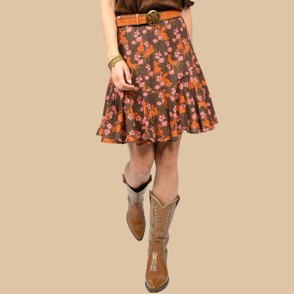 The Western Wanderlust Ruffle Skirt