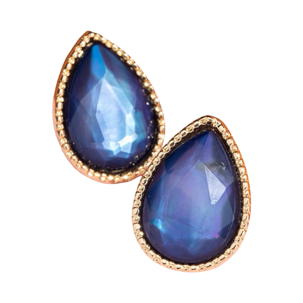 The Zoe Glass Teardrop Stud Earrings