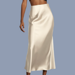 Valentina Satin Finish Slimming A-Line Skirt