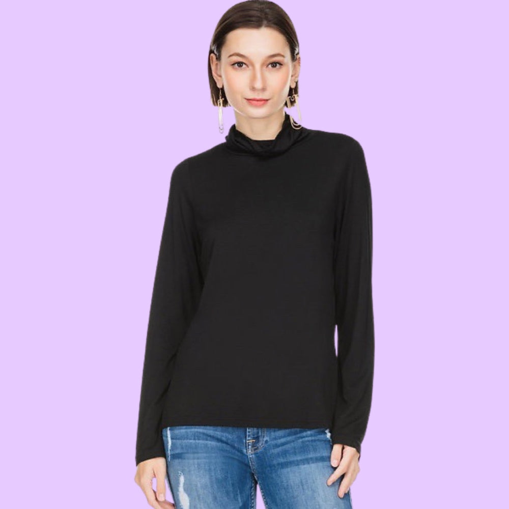 Modal Mock Neck Top