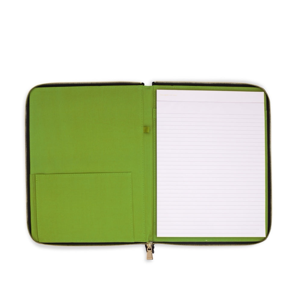 Painterly Blooms Zip Folio