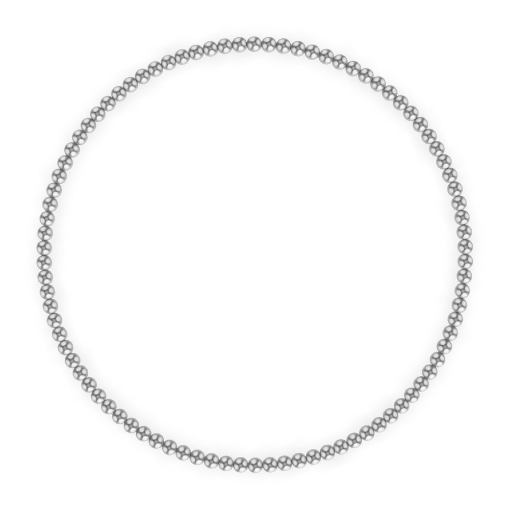 KYLAR MACK 2MM Silver Ball Bracelet