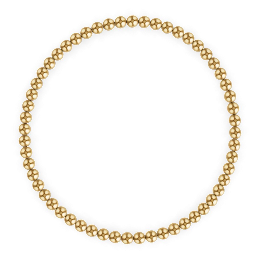 KYLAR MACK 3MM Gold Ball Bracelet