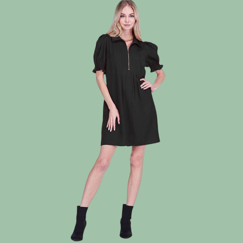 The Black Zip & Chic Dress