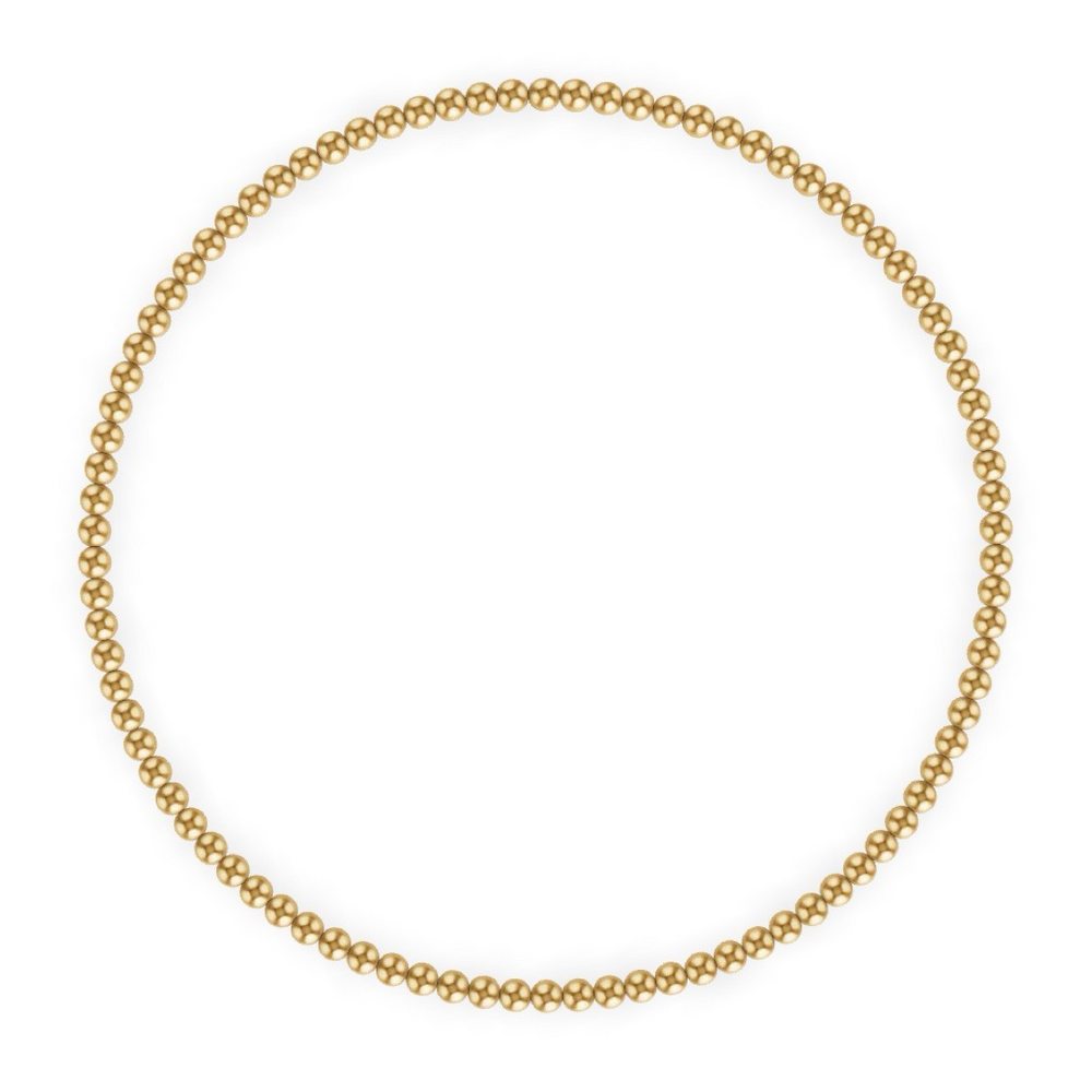 KYLAR MACK 2MM Gold Ball Bracelet