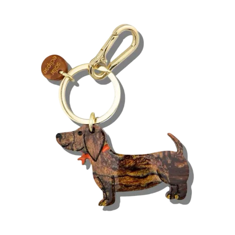 Dachshund Dog Bag Charm + Keychain