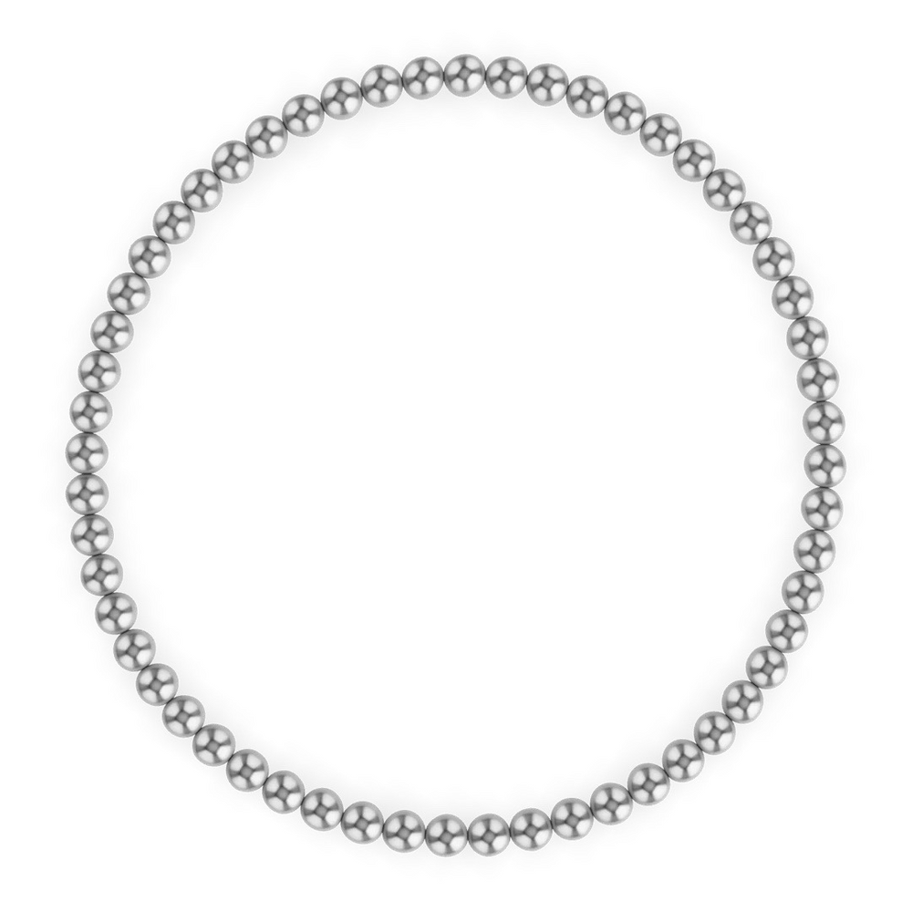 KYLAR MACK 3MM Silver Ball Bracelet