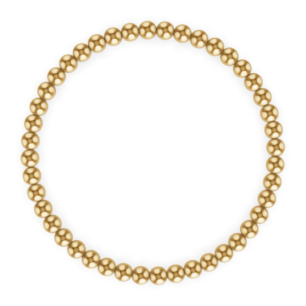 KYLAR MACK 4MM Gold Ball Bracelet