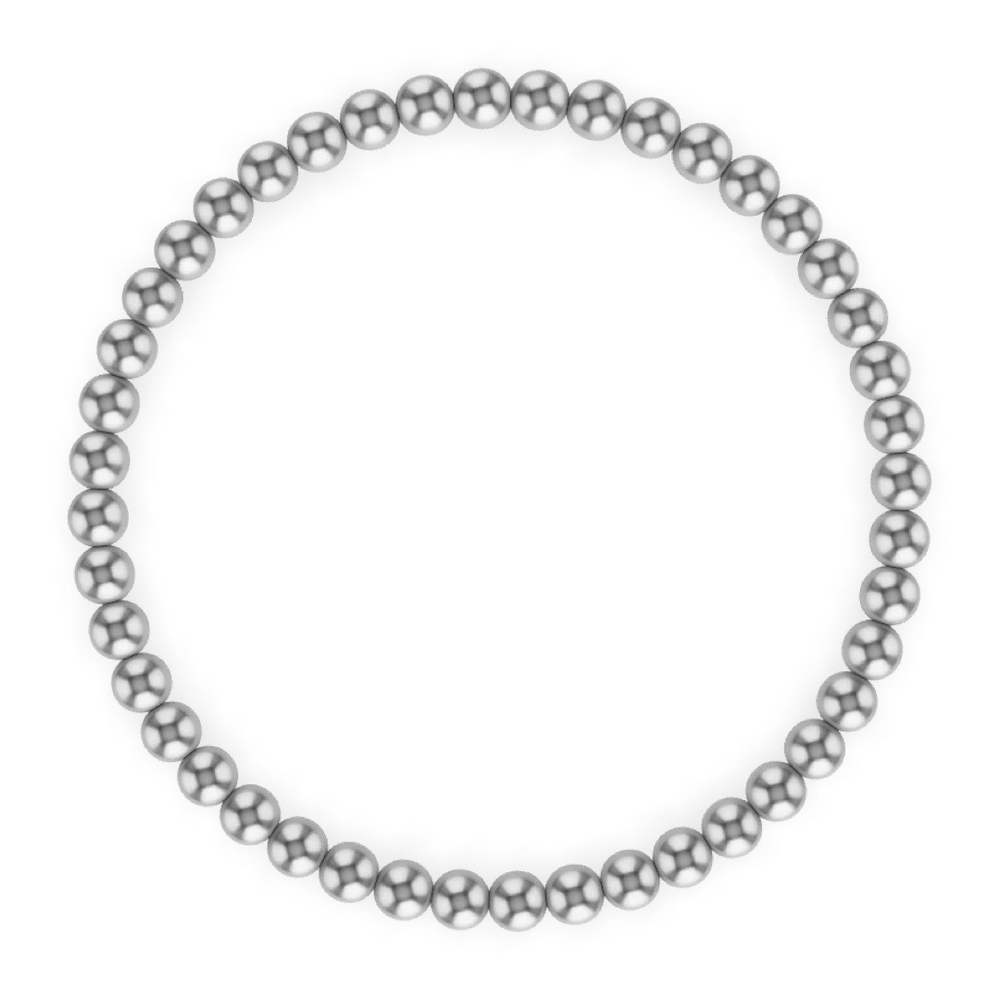 KYLAR MACK 4MM Silver Ball Bracelet