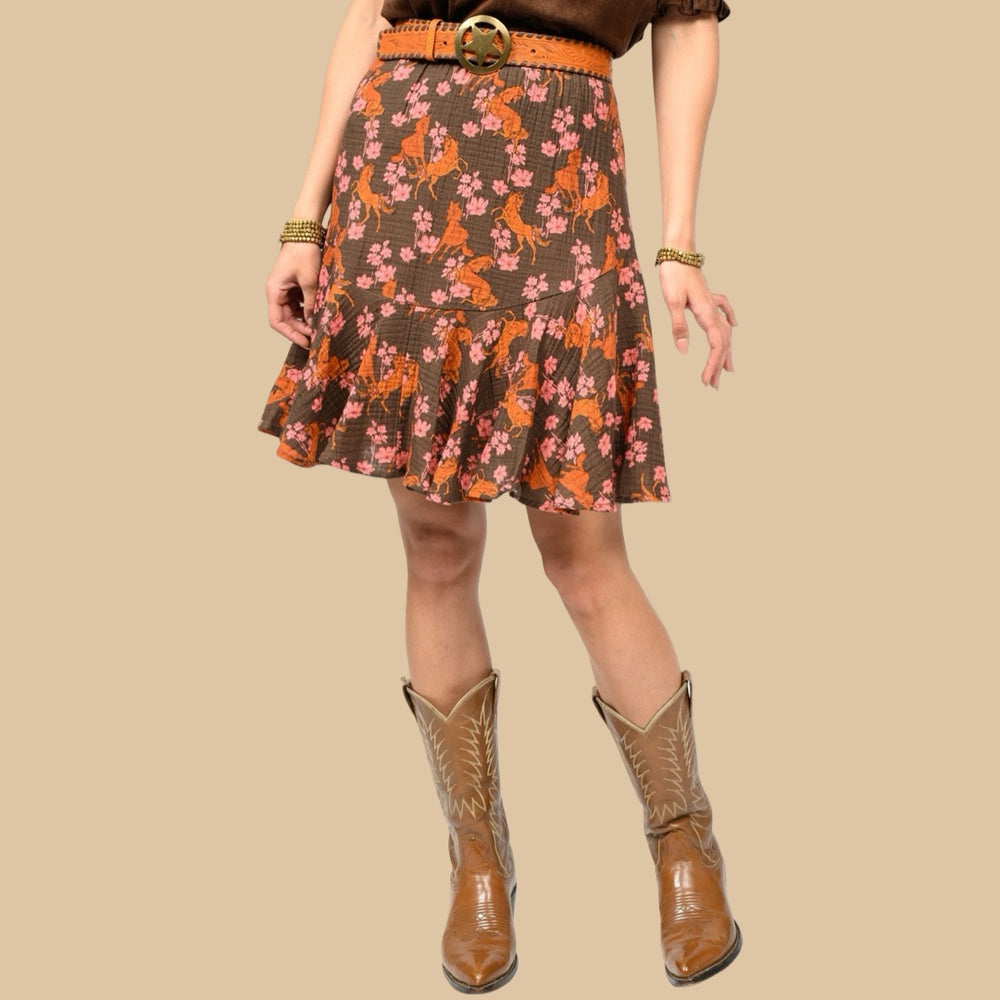 The Western Wanderlust Ruffle Skirt