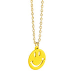 Brass Smiley Face Necklace