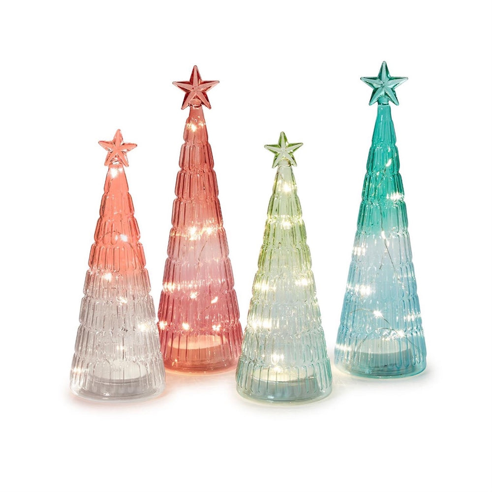 Pastel Ombre Holiday Trees with Light Up Function