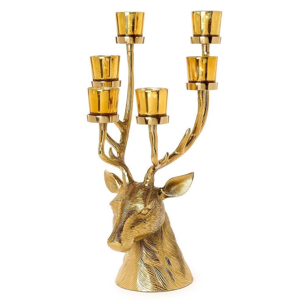 Gold Stag Candelabrum