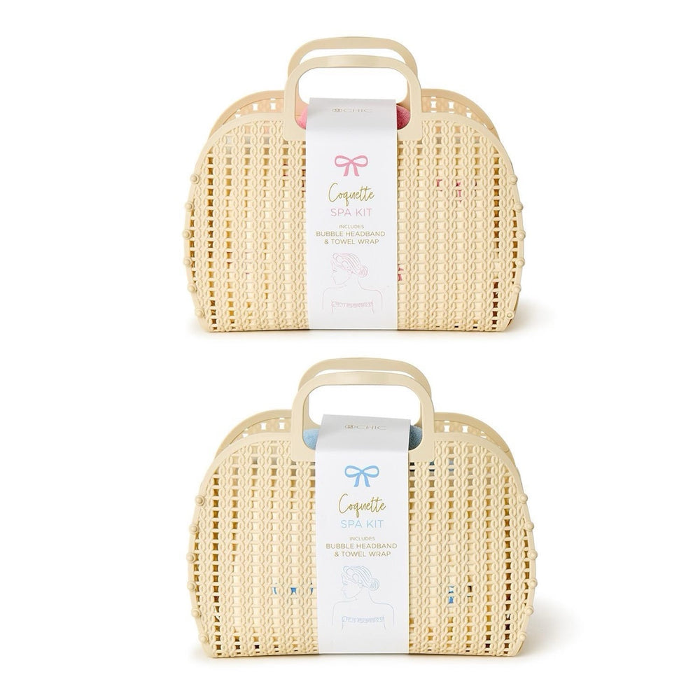 Coquette Spa Time Headband and Snap Closure Wrap Towel Set