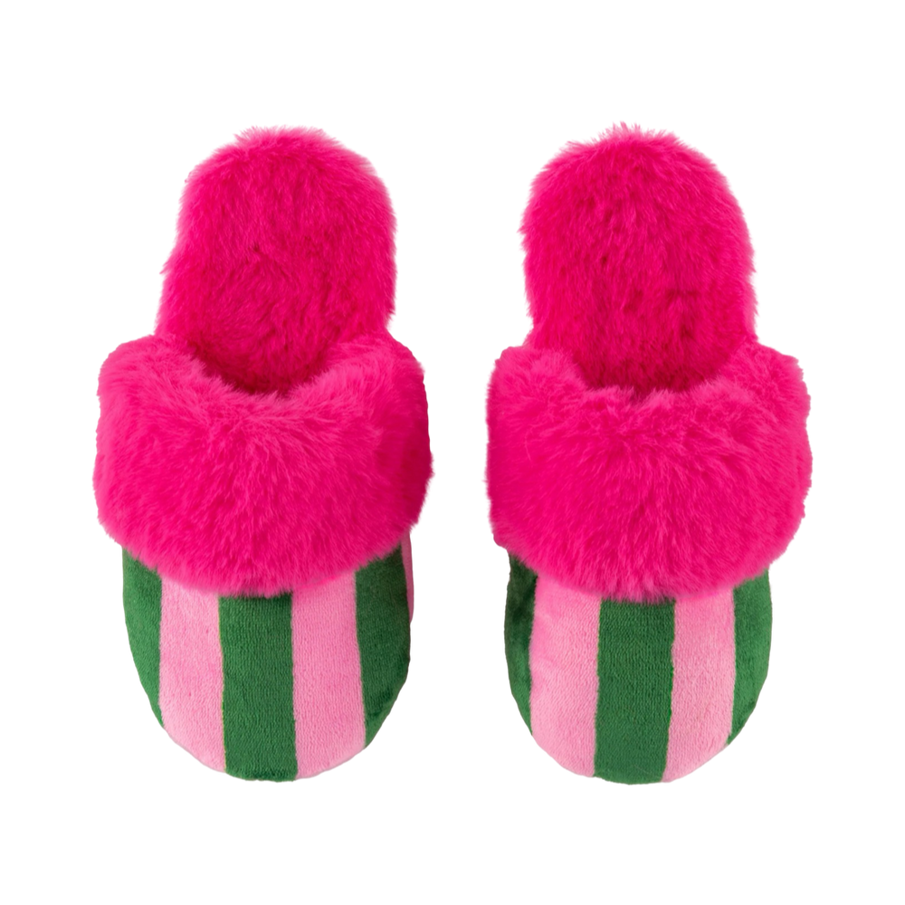 Felicity Pink Stripe Slippers