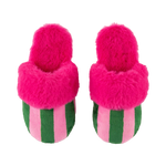 Felicity Pink Stripe Slippers