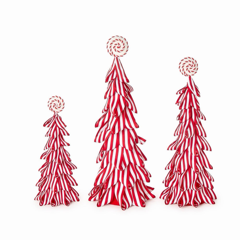 Peppermint Striped Ribbon Tree