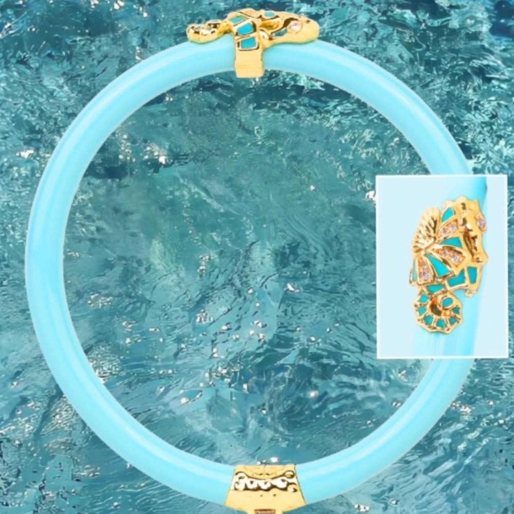 FAUNA SEAHORSE ALL WEATHER BANGLE® (AWB®) -TURQUOISE