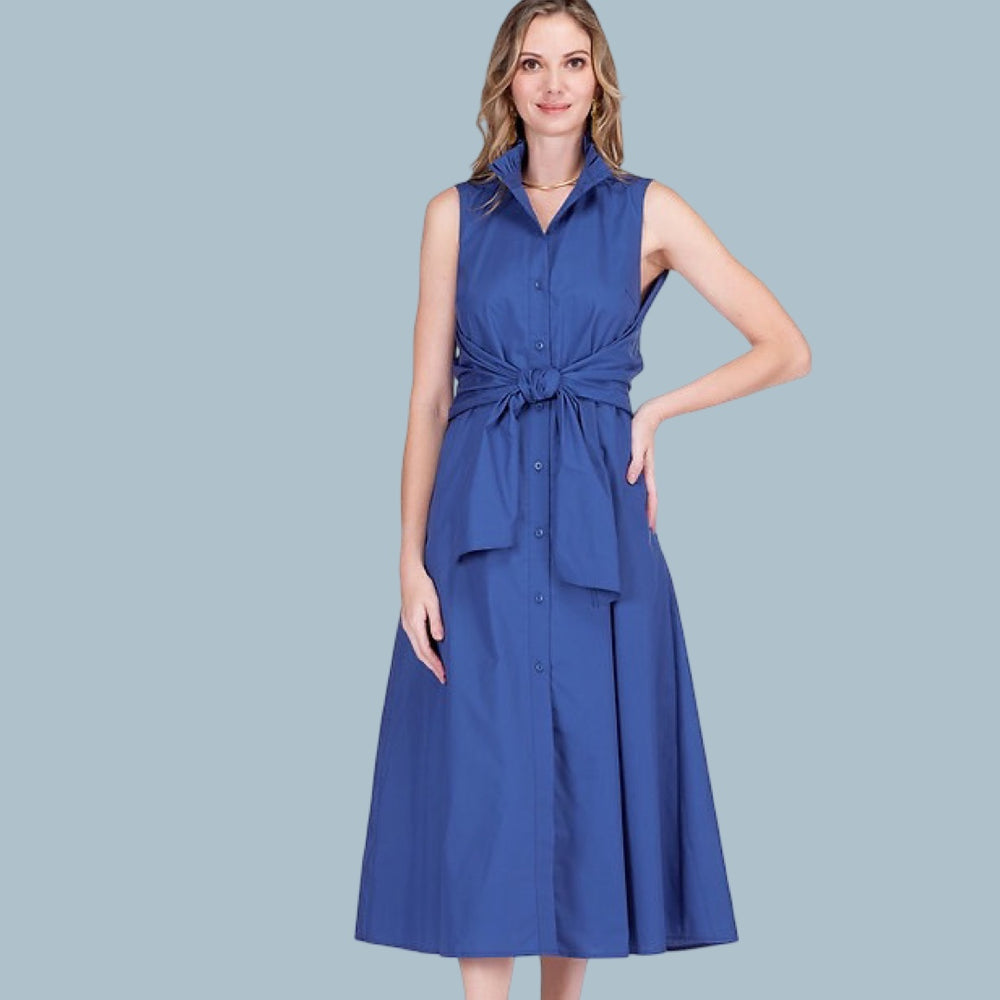 Blue Horizon Wrap Dress