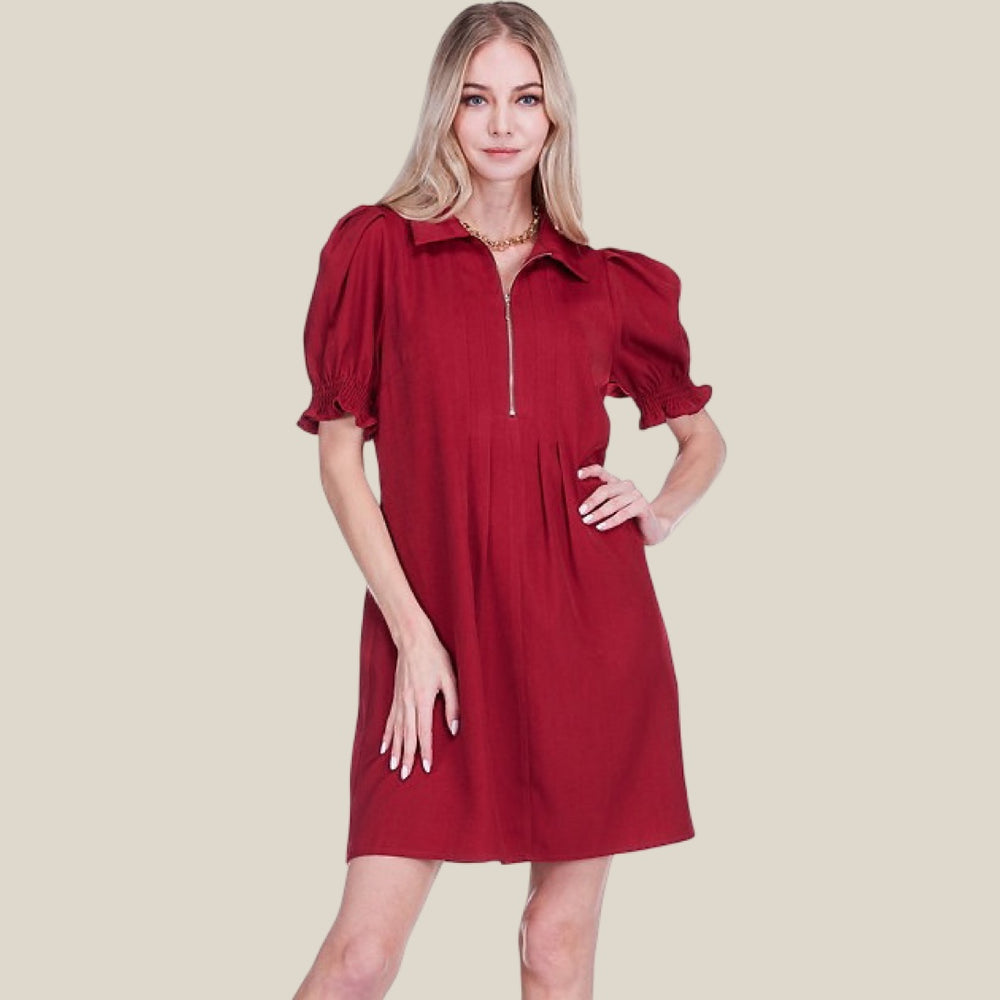 The Wine Zip & Chic Dress