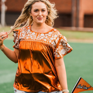 Burnt Orange Bellmont Top