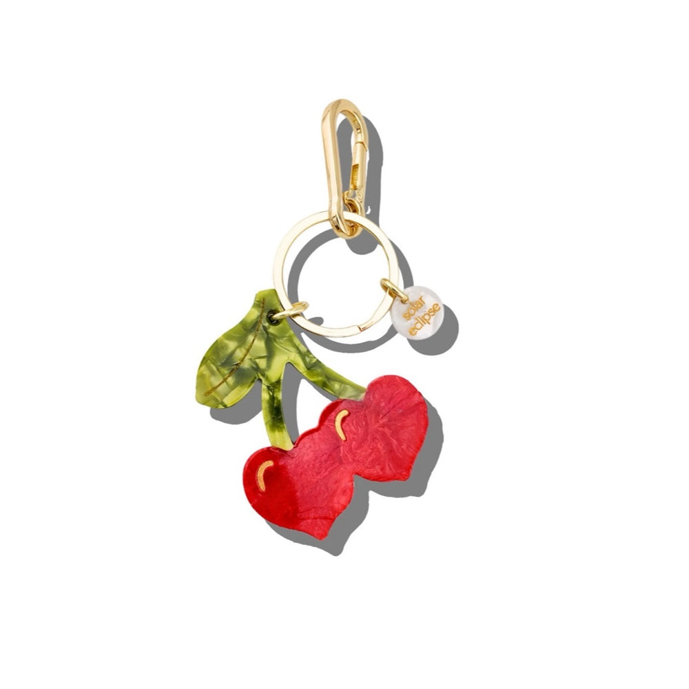 Cherry Hearts Bag Charm + Keychain