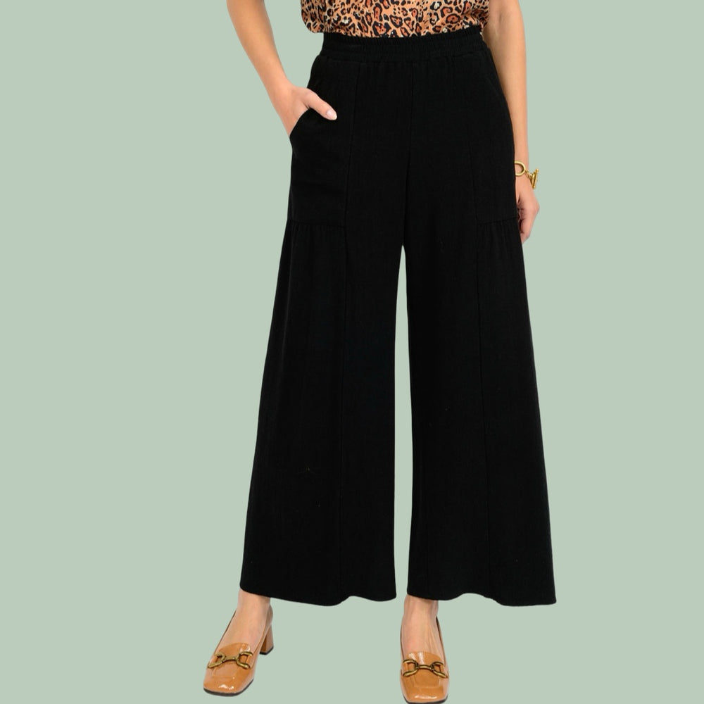 The Clarisse Black Wide Leg Pant