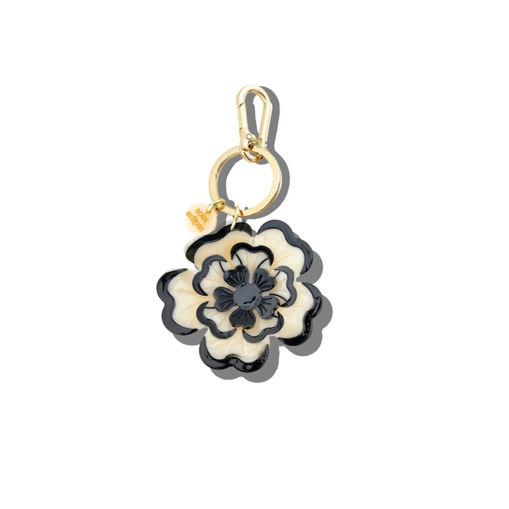 Origami Dianthus Flower Bag Charm + Keychain